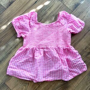Girl’s Pink Gingham Top Size 14